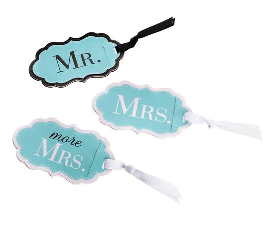 Lillian Rose Mr., Mrs. & More Mrs. Luggage Tags